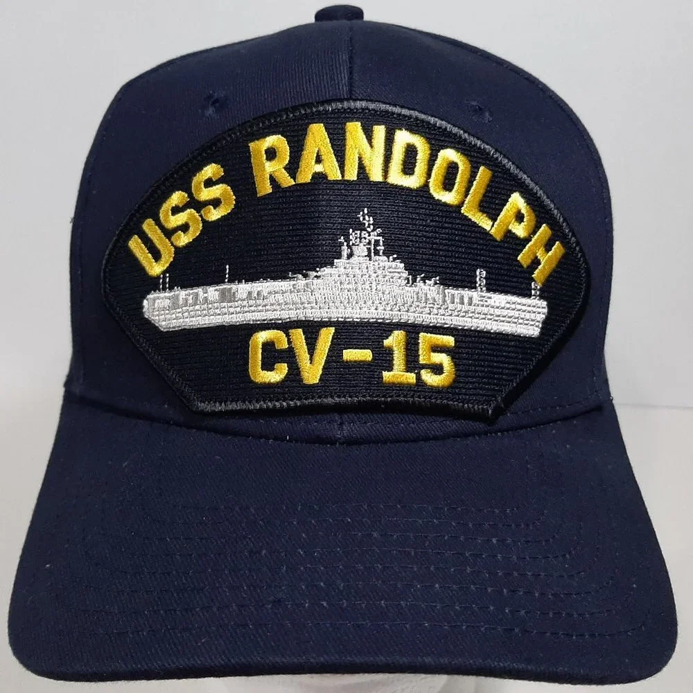 USS RANDOLPH CV-15 Patch Hat Baseball Cap Adjustab